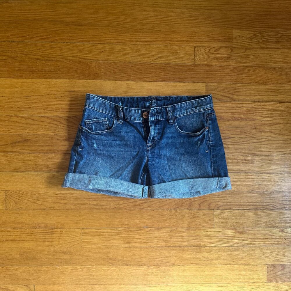 Ann Taylor LOFT Cuffed Denim Shorts